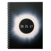 2017威厳がある年黒白太陽の皆既食 ノートブック (正面)