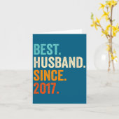2017年から夫 8回目の結婚式デザイン カード (黄色い花)