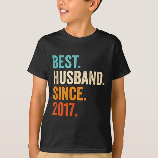 2017年から夫 8回目の結婚記念日 Tシャツ (正面)