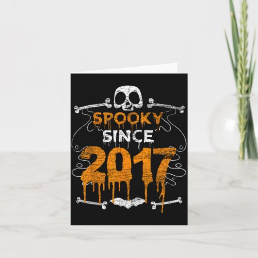 2017年から怖いハロウィン誕生日プレゼント 5周年 カード (正面)