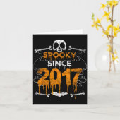 2017年から怖いハロウィン誕生日プレゼント 5周年 カード (黄色い花)
