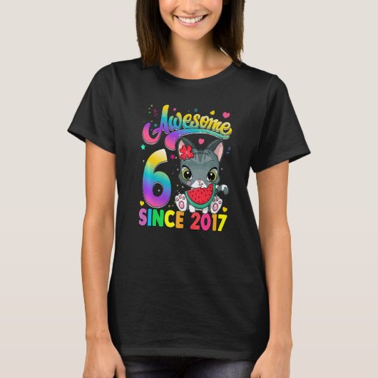 2017年から素晴らし6歳の子ども Tシャツ (正面)