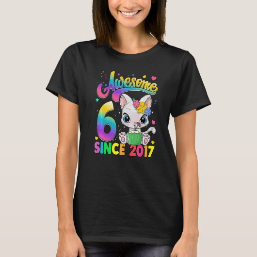 2017年から素晴らし6歳の子ども Tシャツ (正面)