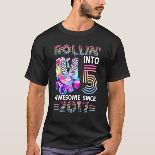 2017年にローロ素晴らしースケートで滑る5th Bir Tシャツ (正面)