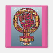 2017年に女性の権利が挙げられた マグネット (正面)