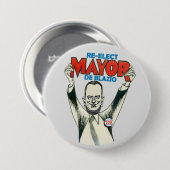2017年に市長を再選して下さいDe Blazio 缶バッジ (正面&裏面)