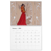 2017年のアールヌーボーの女性 カレンダー (2月 2026)