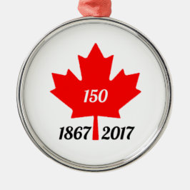 2017年のカエデの葉のカナダ150 メタルオーナメント