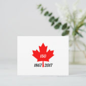 2017年のカナダ150カエデの葉 ポストカード (スタンド正面)