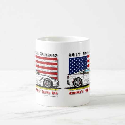 2017年のコルベットのクーペのコーヒー・マグ コーヒーマグカップ (中央)