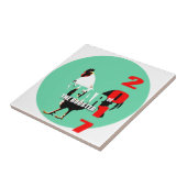 2017年のニワトリの年の緑の円タイル タイル (側面)