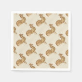 2017年のニワトリの幸せな新年パーティー スタンダードカクテルナプキン (正面)