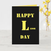 2017年のハッピー・レイバー・デーの挨拶状 カード (黄色い花)