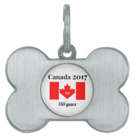 2017年のハートの旗のカナダ150 ペットネームタグ