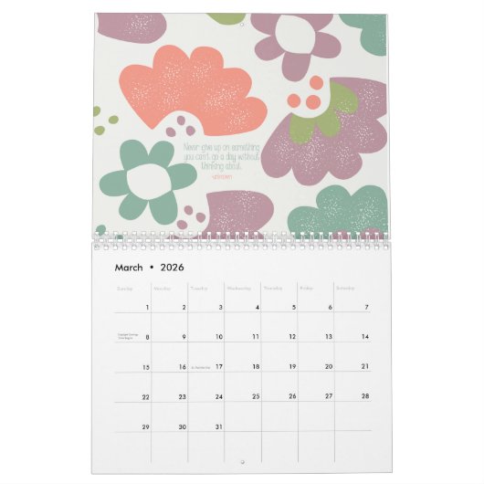 2017年のパターン(の模様が)あるなカレンダー カレンダー (3月 2026)