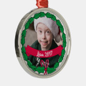 2017年のパーソナライズなクリスマスオーナメント メタルオーナメント (右)