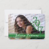 2017年のミニクラスPhoto Varsity Green 招待状 (正面)