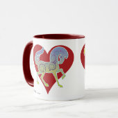 2017年のミンクのマグのRunequineのハート11oz マグカップ (正面左)