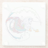 2017年のミンクの巣のHippicornのガラスコースター3 ガラスコースター (裏面)