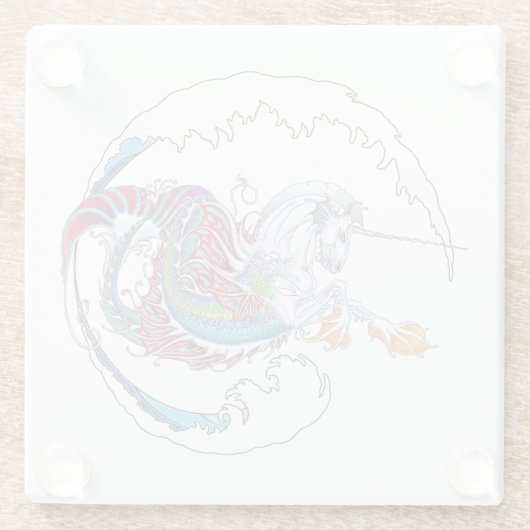 2017年のミンクの巣のHippicornのガラスコースター3 ガラスコースター (裏面)