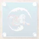 2017年のミンクの巣のHippicornのガラスコースター4 ガラスコースター (裏面)