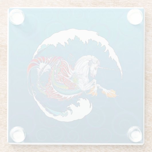 2017年のミンクの巣のHippicornのガラスコースター4 ガラスコースター (裏面)