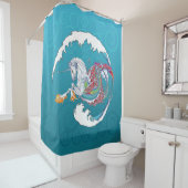 2017年のミンクの巣のHippicornのシャワー・カーテン5 シャワーカーテン (インサイチュ)