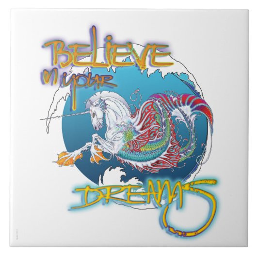 2017年のミンクの巣Hippicorn 6"タイルの単語 タイル (正面)