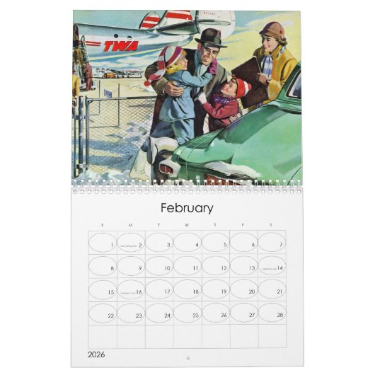 2017年のヴィンテージの生存カレンダー カレンダー (2月 2026)