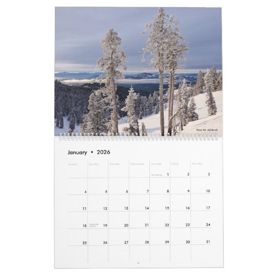 2017年の写真撮影のカレンダー カレンダー (1月 2026)