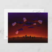 2017年の夕暮れ(ハロウィーンの夜) ポストカード (正面/裏面)