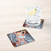 2017年の子供の入浴メアリーカッサット スクエアペーパーコースター (インサイチュ)