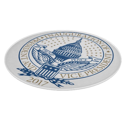2017年の就任式の日Donald Trump Mike Penceロゴ カッティングボード (角)