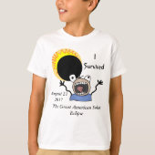 2017年の日食の存続の版 Tシャツ (正面)