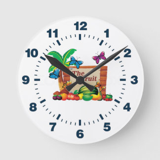 2017年の果実 ラウンド壁時計