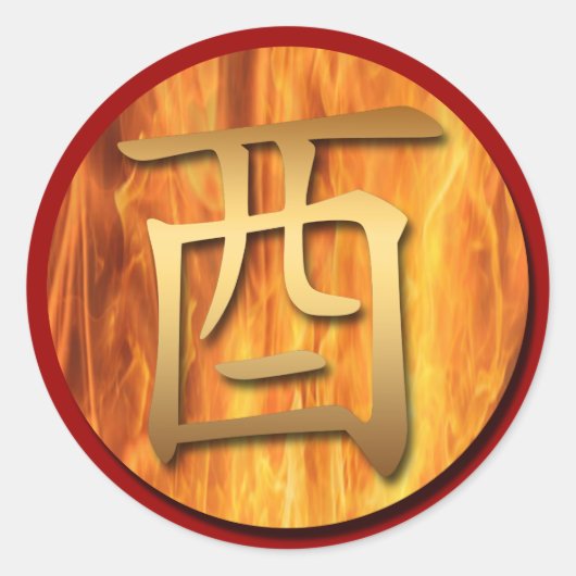 2017年の火の鳥の中国の年のシンボルRステッカー ラウンドシール (正面)