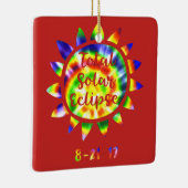 2017年の絞り染めの総日食のクリスマスのオーナメント セラミックオーナメント (右)