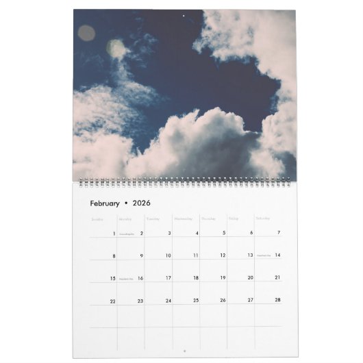 2017年の自然のカレンダー カレンダー (2月 2026)