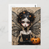 2017年の闇のハロウィーンの妖精 ポストカード (正面/裏面)