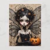 2017年の闇のハロウィーンの妖精 ポストカード (正面)