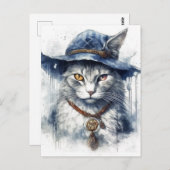 2017年の魔女の愛猫 ポストカード (正面/裏面)