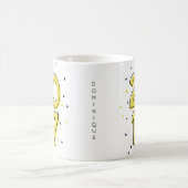 2017年の黄色の幾何カスタムパターンのクラス コーヒーマグカップ (中央)