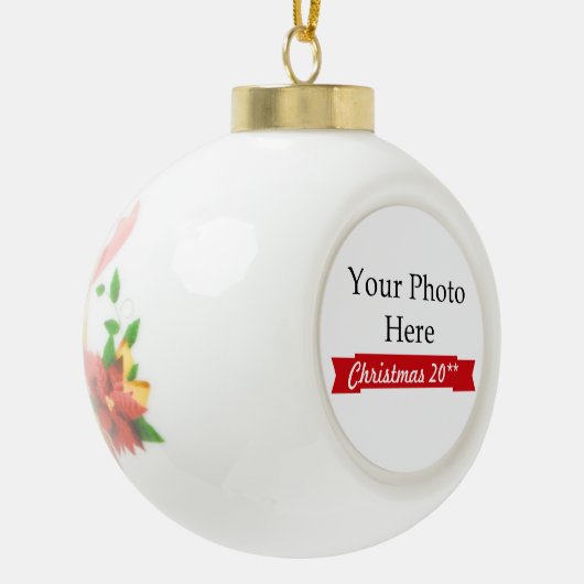 2017年の~はあなた自身の写真を作成します セラミックボールオーナメント (左)