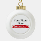 2017年の~はあなた自身の写真を作成します セラミックボールオーナメント (正面)