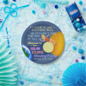 2017年を見る日食のパーティーおもしろいなレトロの日曜日 ペーパープレート (パーティー)