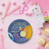 2017年を見る日食のパーティーおもしろいなレトロの日曜日 ペーパープレート (パーティー)