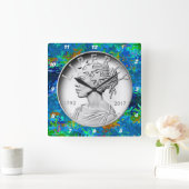  2017年アメリカ自由銀貨   スクエア壁時計 (ホーム)