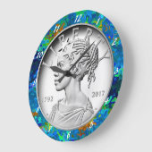 2017年アメリカ・リバティ225年記念銀 ラージ壁時計 (傾斜)