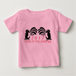 2017年オリジナル酉年幼児女の子Tシャツ ベビーTシャツ