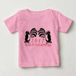 2017年オリジナル酉年生まれの幼児女の子用Tシャツ ベビーTシャツ